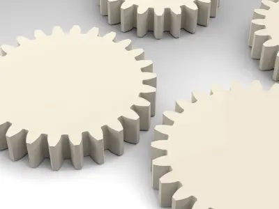 GEAR COLLECTION REAL GEAR INVOLUTE PROFILE 21T TO 30T 3D model