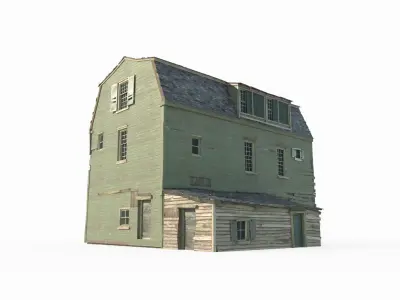 17th century architecture small building 3D model