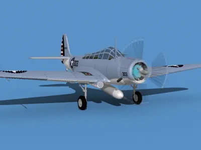 Douglas TBD-1 Devestator V11 3D model