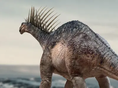 Amargasaurus 3D Rigged model Low-poly 3D model