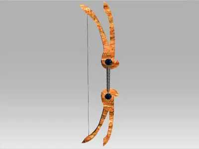 Decorated Bow  Low-poly 3D model