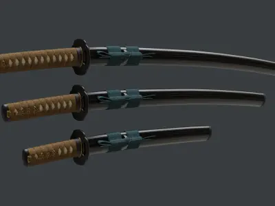 Katana Wakizashi and Tanto Collection 3D model