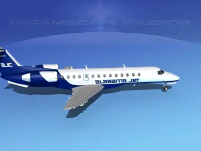 Embraer ERJ-135 Alabama Jet 3D model