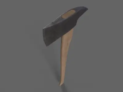 PBR Fire Axe V2b Low-poly 3D model
