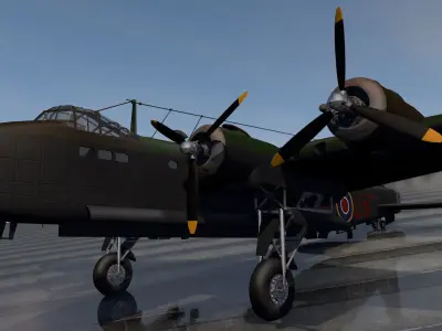 Short Stirling Mk-3 - RNZAF 3D model