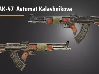 AK-47  Avtomat Kalashnikova 3D model