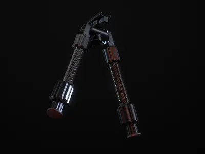 Carbon Bipod Low-poly 3D model