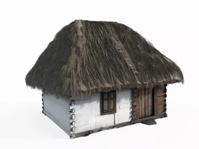 Medieval Thatched Cottage 3D model