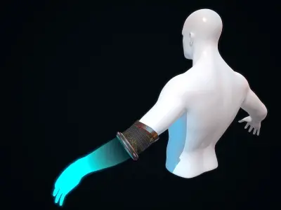 Energy arm prosthesis Low-poly 3D model