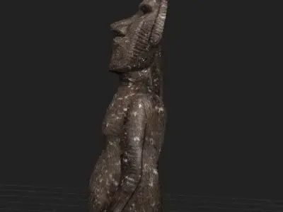 Easter Island Moai Statue High Poly 3D model