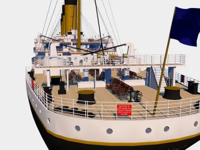 The Titanic detailed 3D model