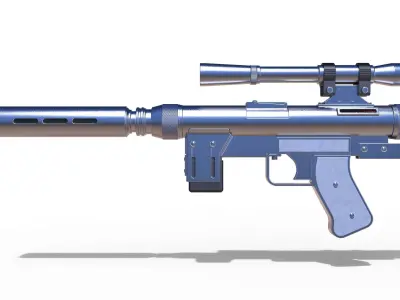 Blaster pistol SE-14R of Lando Calrissian 3D model