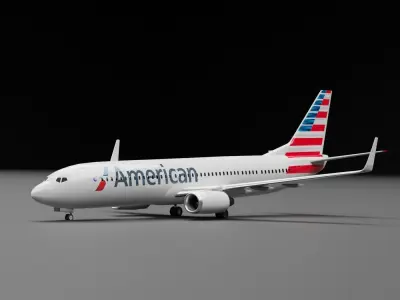Boeing 737-800  American Airlines Livery 3D model