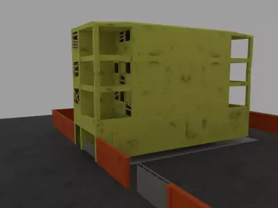 Abondened building Free low-poly 3D model
