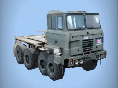 Military army truck model Low-poly 3D model