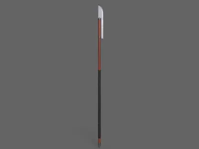PBR Polearm V3b Low-poly 3D model