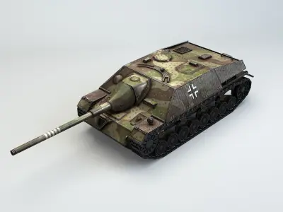 Low Poly Jagdpanzer IV L70 tank destroyer Low-poly 3D model