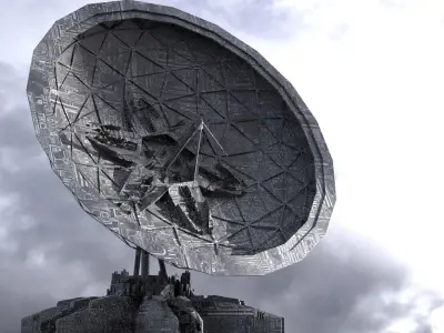 Military Ops Satellite Dome Huge 3D model