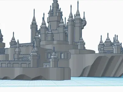 Medival model of Castle 3D print model