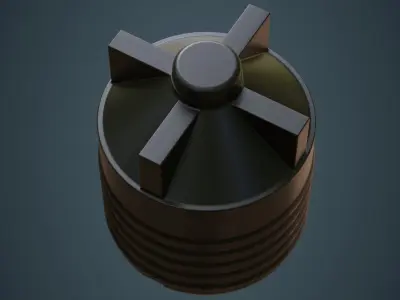 Water Tank 1A Small Low-poly 3D model