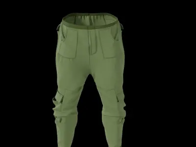 Cargo Pants Low-poly 3D model