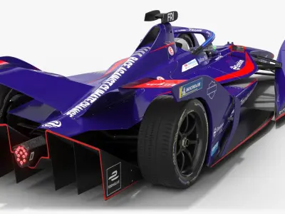 Envision Virgin Racing Formula E Season 2020 2021 Race Car 3D model