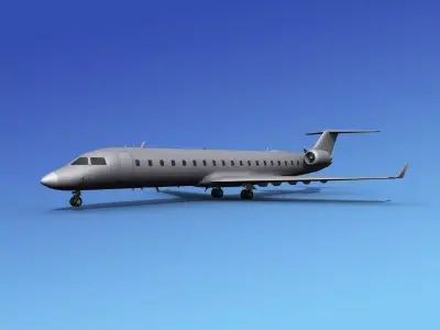 Bombardier CRJ700 Bare Metal 3D model
