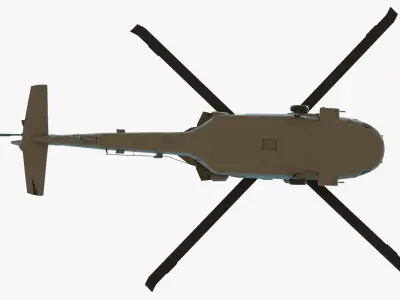 4K UH60 Blackhawk Low-poly 3D model