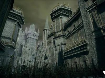 Dark Fantasy Castle Megapack Low-poly 3D model