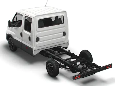 Iveco Daily Crew Cab L2 Chassis 2022 3D model