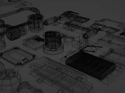 Scifi Kitbashing Set 3 3D model