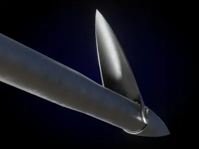 Steel Harpoon Low-poly 3D model