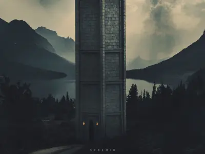 Light Tower Low-poly 3D model