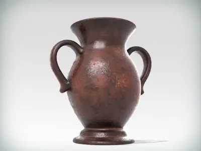 Flowervase bronze vase with handle Free low-poly 3D model