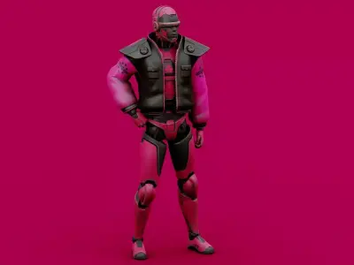 CYBORGTOPIA B-27  Rigged for Unreal Engine - Unity - MIXAMO 3D model