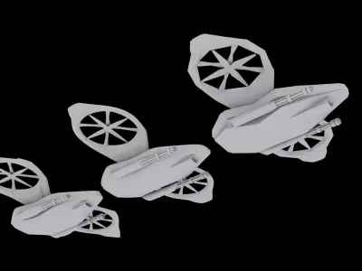 Fighting Drone Low-poly 3D model