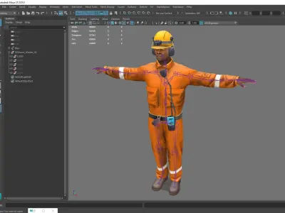 Real-time offshore worker 3D model