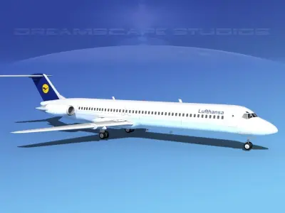 Douglas DC-9-50 Lufthansa 3D model