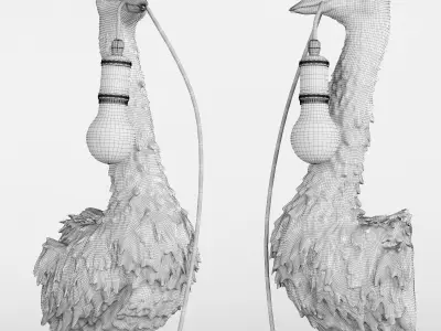 Wall Lamp Animal Heron 3D model