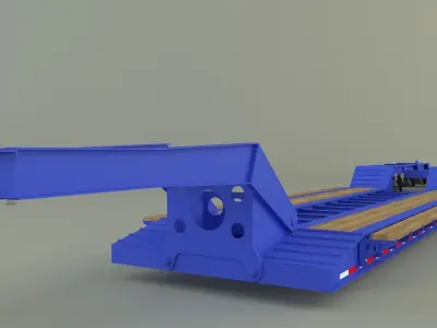 Low Boy Trailer 3D model