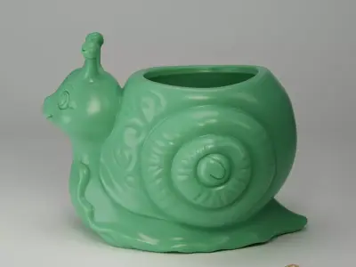 Snail Succulent Pot - Animal Planter 3D print model