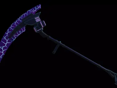 Scythe sci-fi Low-poly 3D model