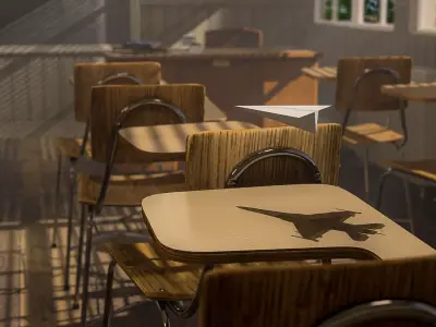 paper airplane  Free 3D model