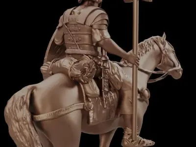 Roman Horseman with Aquila 3D print model
