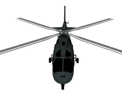 Lowpoly Hirundo A109 Helicopter 3D Model Low-poly 3D model