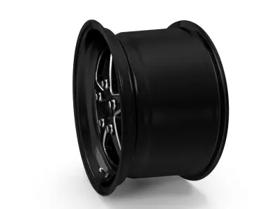 JMS Avenger Series Race Wheel 17 X 10 Black Diamond Cut Rear 3D model