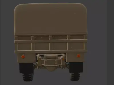 Military Cargo Truck 3D Model 3D model