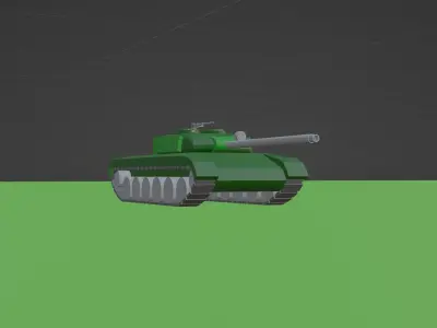 Medium Tank T-58 3D model