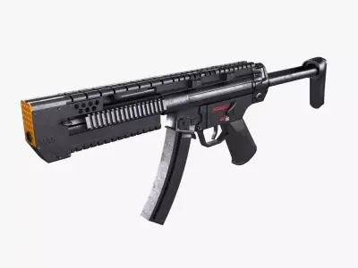 Sub Machine Gun Low-poly 3D model