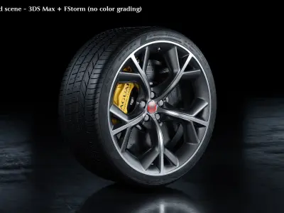 Jaguar F-Type R Wheel Free 3D model